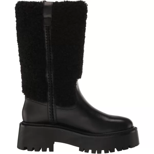 Sam Edelman Womens Elfie Mid Calf BootBlack Leather