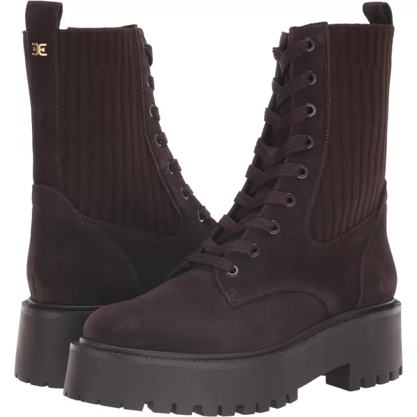 Sam Edelman Womens Evina Combat BootChocolate Brown