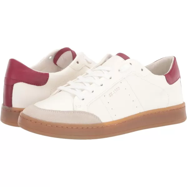 Sam Edelman Womens Josi SneakerWhiteDk Cherry