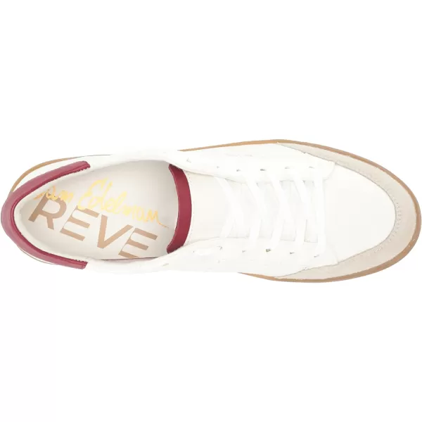 Sam Edelman Womens Josi SneakerWhiteDk Cherry
