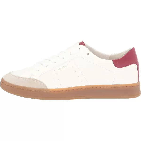 Sam Edelman Womens Josi SneakerWhiteDk Cherry