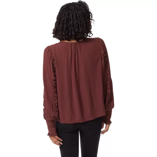 Sam Edelman Womens Varick VNeck Satin TopMadder Brown