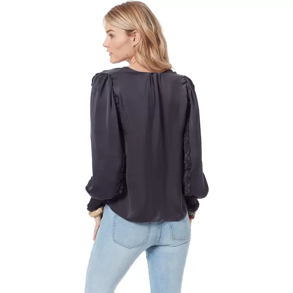 Sam Edelman Womens Varick VNeck Satin TopTwilight Black