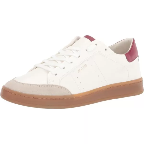 Sam Edelman Womens Josi SneakerWhiteDk Cherry