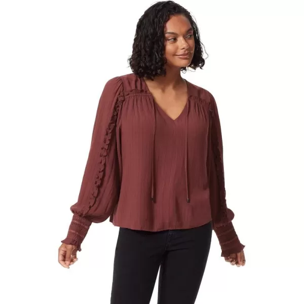 Sam Edelman Womens Varick VNeck Satin TopMadder Brown