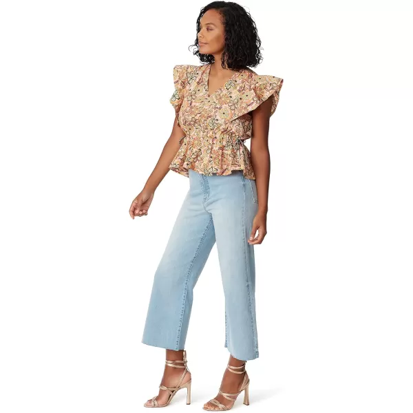 Sam Edelman Sportswear Womens Binx Flutter Sleeve BlouseEndless Summer  Chintz Rose
