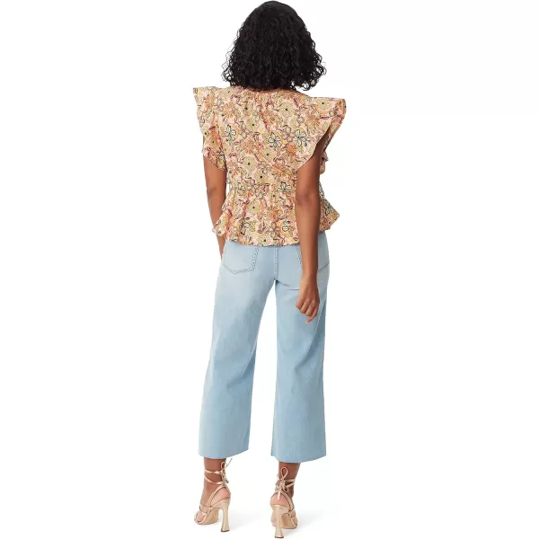 Sam Edelman Sportswear Womens Binx Flutter Sleeve BlouseEndless Summer  Chintz Rose