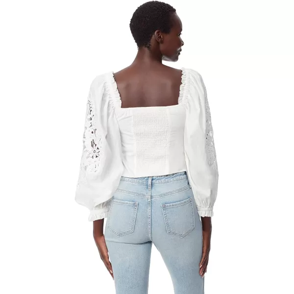 Sam Edelman Sportswear Womens Stevie Laced Long Sleeve BlouseGardenia