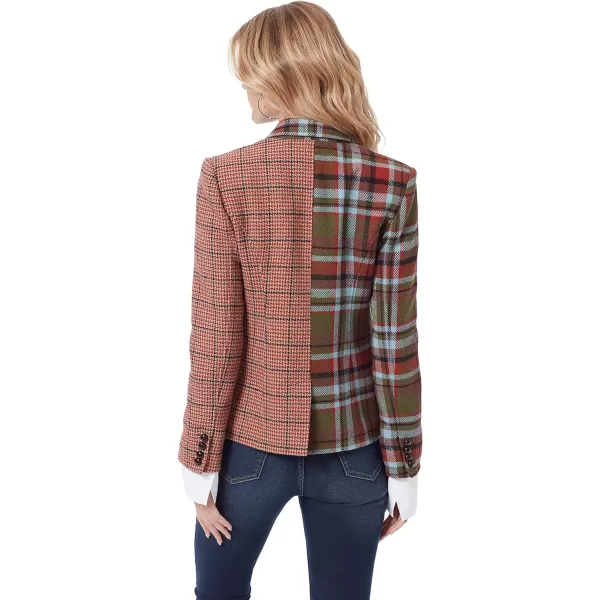 Sam Edelman Womens Imogen Double Breasted BlazerAlexa Plaid  Capulet Olive