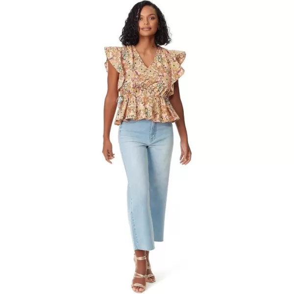 Sam Edelman Sportswear Womens Binx Flutter Sleeve BlouseEndless Summer  Chintz Rose