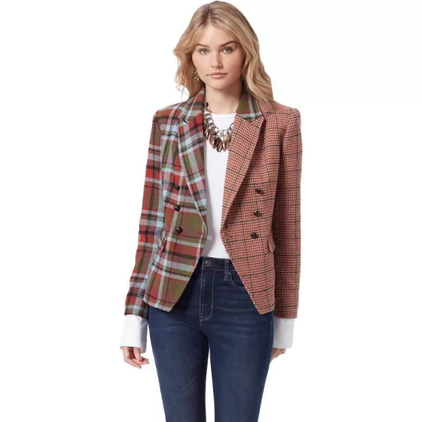 Sam Edelman Womens Imogen Double Breasted BlazerAlexa Plaid  Capulet Olive