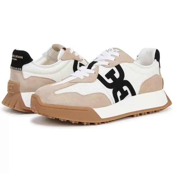 Sam Edelman Womens Langley SneakerWhiteTanBlack