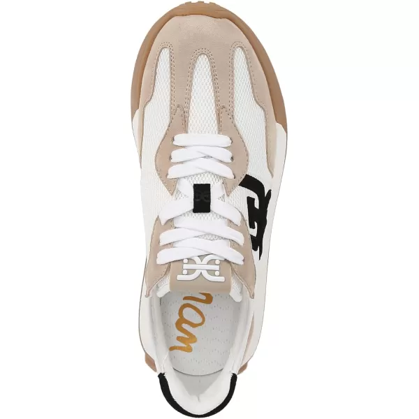 Sam Edelman Womens Langley SneakerWhiteTanBlack