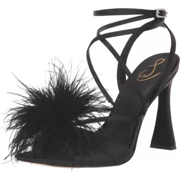 Sam Edelman Womens Layton Heeled SandalBlack Satin