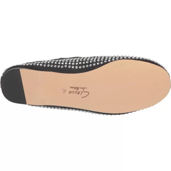 Circus NY Womens Zuri Ballet FlatBlack Satin Jewel
