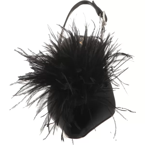 Sam Edelman Womens Bianka Feather PumpBlack Satin Feather