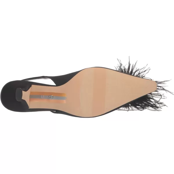 Sam Edelman Womens Bianka Feather PumpBlack Satin Feather