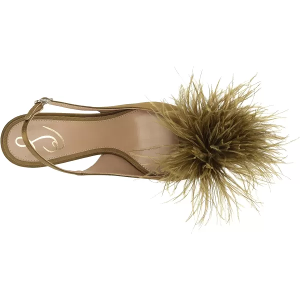 Sam Edelman Womens Bianka Feather PumpOlive Feather