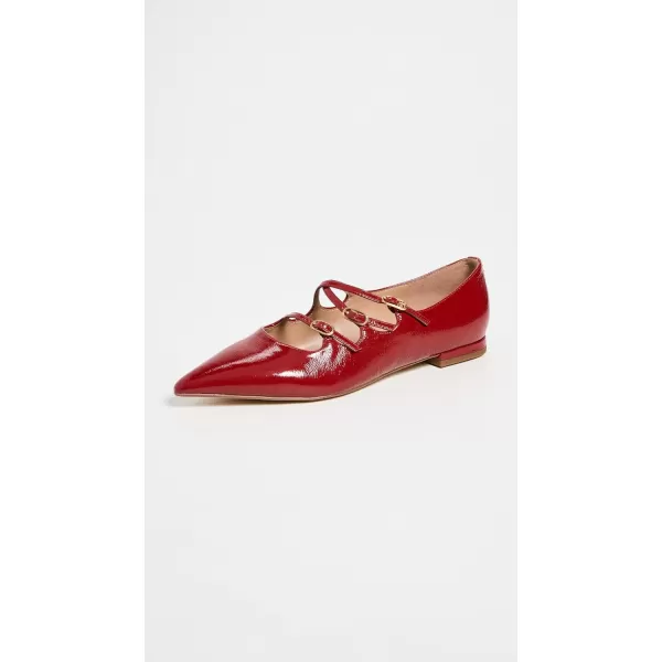 Sam Edelman Womens Cass Mary Jane FlatDeep Scarlet