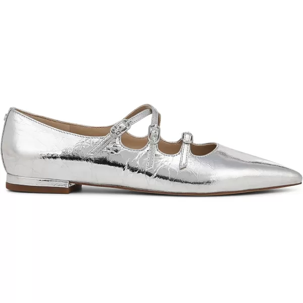 Sam Edelman Womens Cass Mary Jane FlatSoft Silver