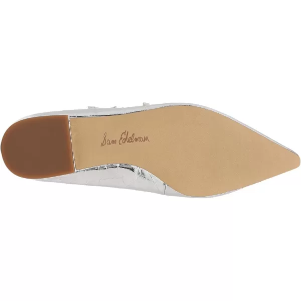 Sam Edelman Womens Cass Mary Jane FlatSoft Silver