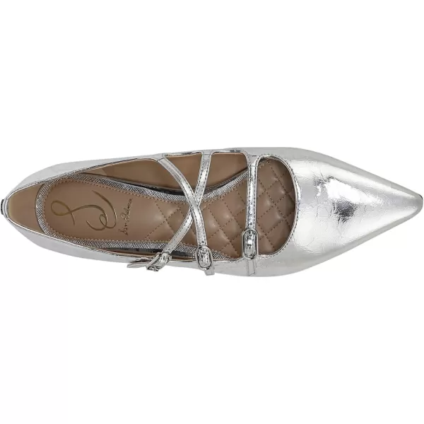 Sam Edelman Womens Cass Mary Jane FlatSoft Silver