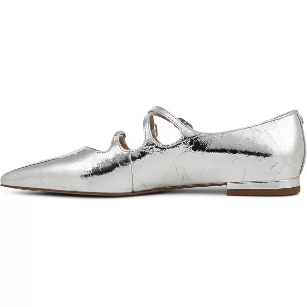 Sam Edelman Womens Cass Mary Jane FlatSoft Silver