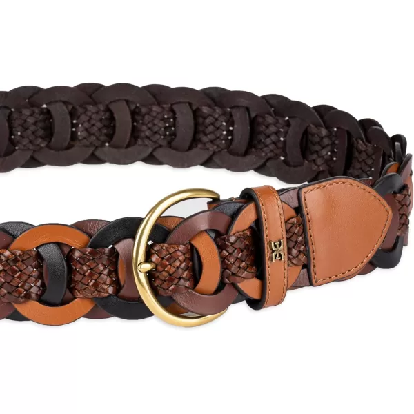 Sam Edelman Womens Casual Woven Linked Leather BeltMultibrown