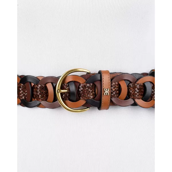 Sam Edelman Womens Casual Woven Linked Leather BeltMultibrown