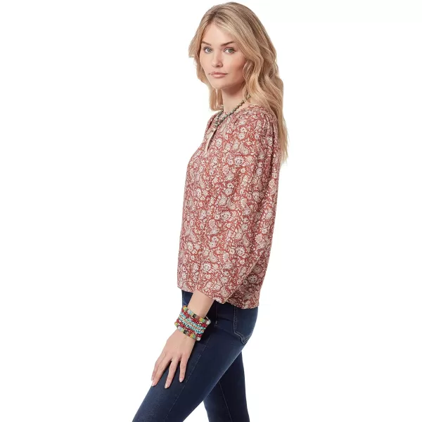 Sam Edelman Womens Clementine Puff Sleeve TopCanyon Blossom  Ginger Bread