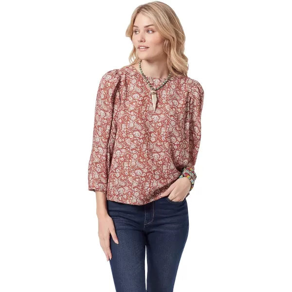 Sam Edelman Womens Clementine Puff Sleeve TopCanyon Blossom  Ginger Bread