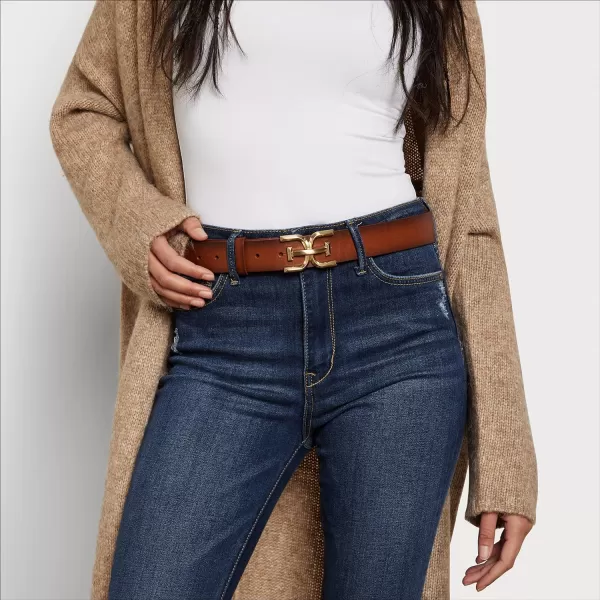 Sam Edelman Womens Doublee Logo Plaque Buckle Jean and Trouser BeltSam Edelman Womens Doublee Logo Plaque Buckle Jean and Trouser Belt