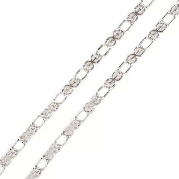 Sam Edelman Womens Fully Adjustable Doublee Logo Chain Link Dress BeltSilver