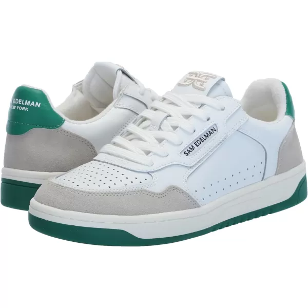 Sam Edelman Womens Harper SneakerWhiteBotanical Green