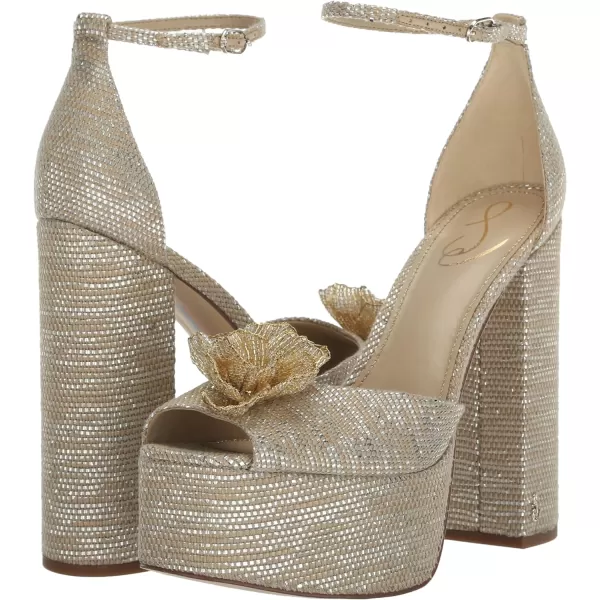 Sam Edelman Womens Kori Flora Heeled SandalPlatinum