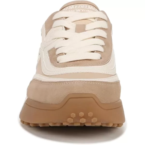 Sam Edelman Womens Luna SneakerCafe TanLight Golden CaramelModern Ivory