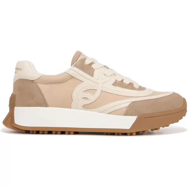 Sam Edelman Womens Luna SneakerCafe TanLight Golden CaramelModern Ivory