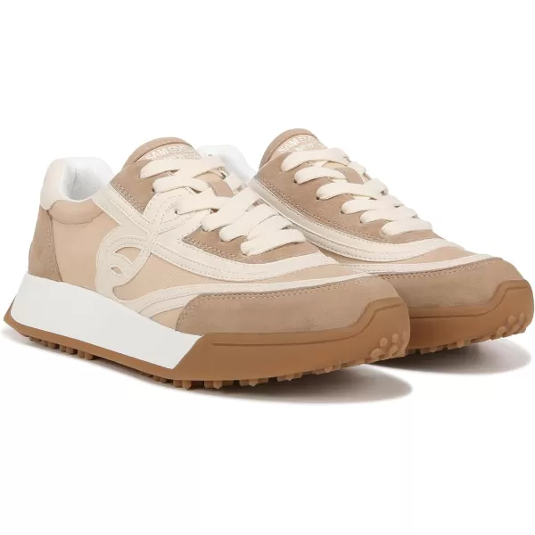 Sam Edelman Womens Luna SneakerCafe TanLight Golden CaramelModern Ivory