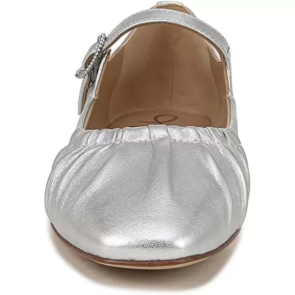 Sam Edelman Womens Micah Mary Jane FlatSoft Silver