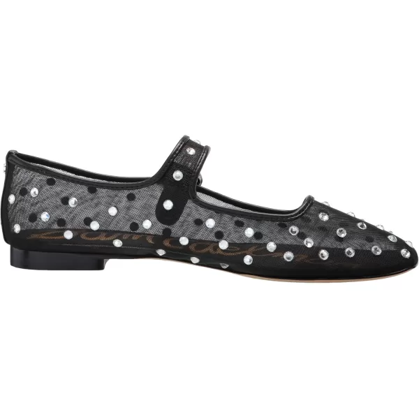 Sam Edelman Womens Michaela Mary Jane FlatBlack Glitz Mesh