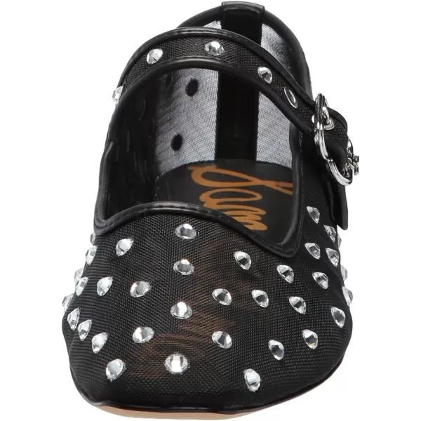 Sam Edelman Womens Michaela Mary Jane FlatBlack Glitz Mesh