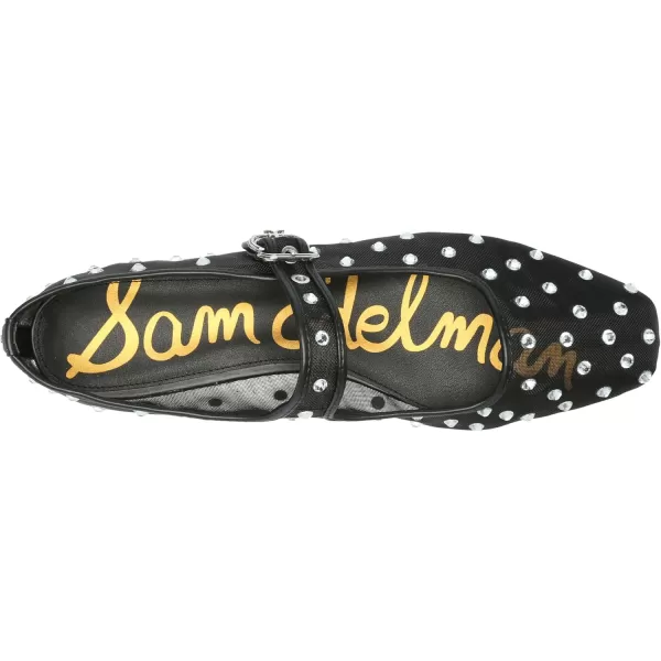 Sam Edelman Womens Michaela Mary Jane FlatBlack Glitz Mesh