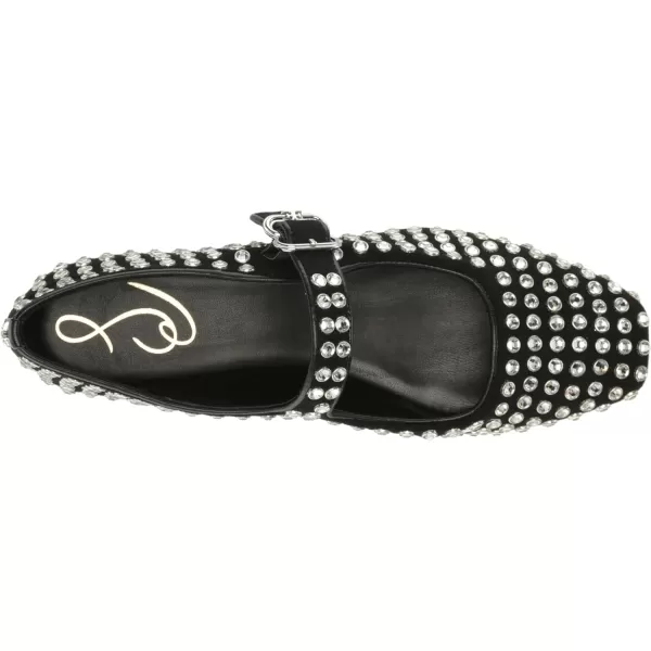 Sam Edelman Womens Michaela Mary Jane FlatBlack Suede Gem