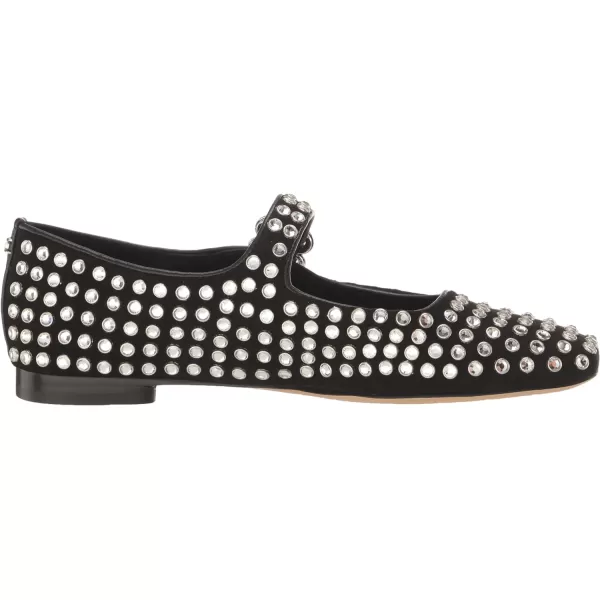 Sam Edelman Womens Michaela Mary Jane FlatBlack Suede Gem