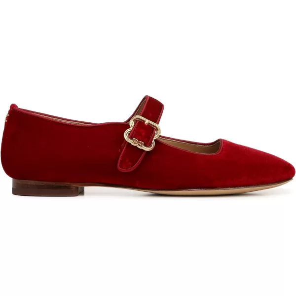 Sam Edelman Womens Michaela Mary Jane FlatBright Scarlet