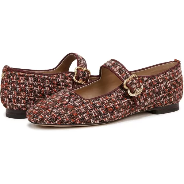 Sam Edelman Womens Michaela Mary Jane FlatCoffee Multi Boucle