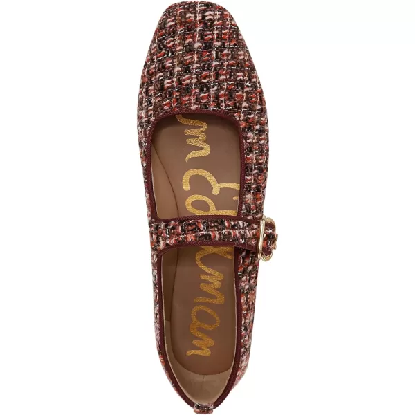 Sam Edelman Womens Michaela Mary Jane FlatCoffee Multi Boucle