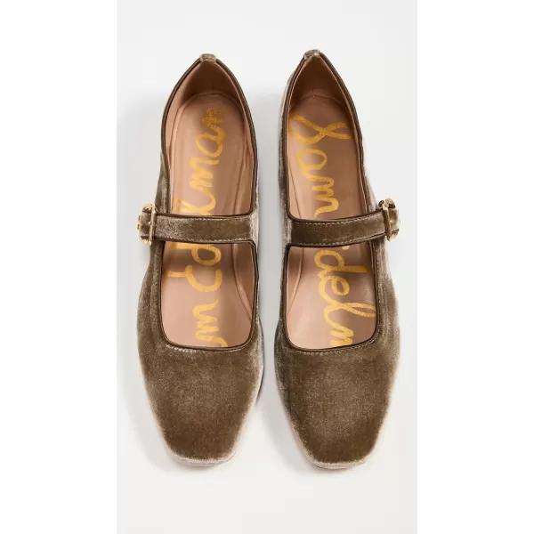 Sam Edelman Womens Michaela Mary Jane FlatDark Silver Sage