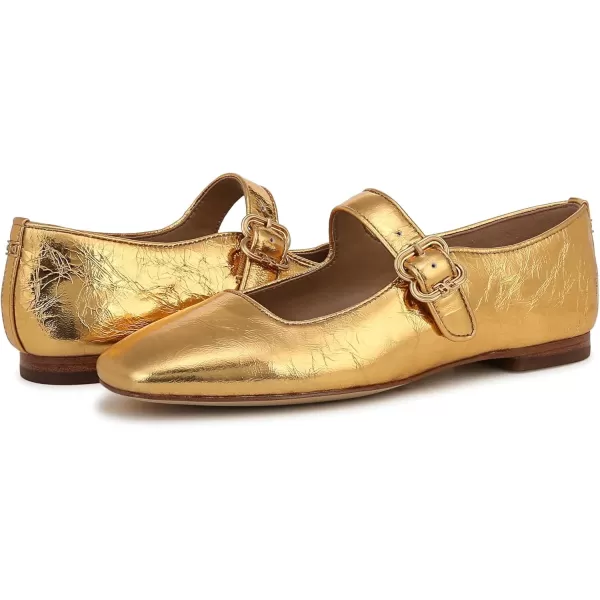 Sam Edelman Womens Michaela Mary Jane FlatMedallion Gold