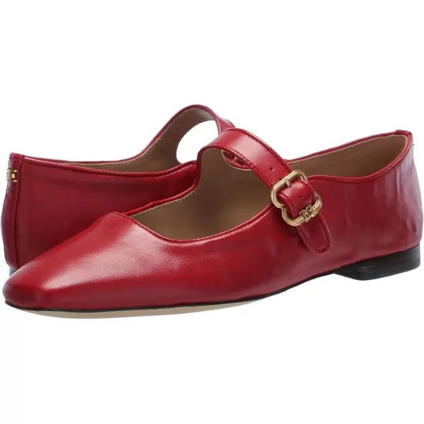 Sam Edelman Womens Michaela Mary Jane FlatScarlet